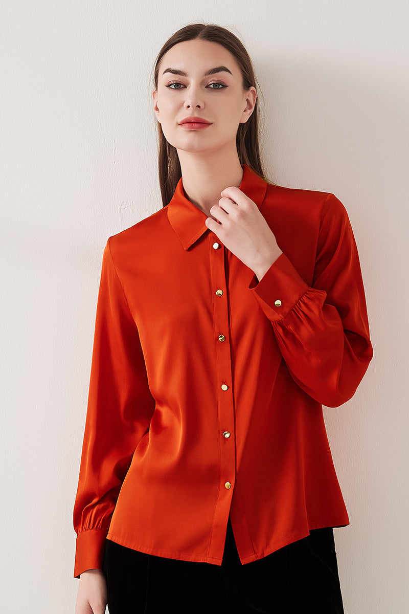 Stretch silk double joe shirt