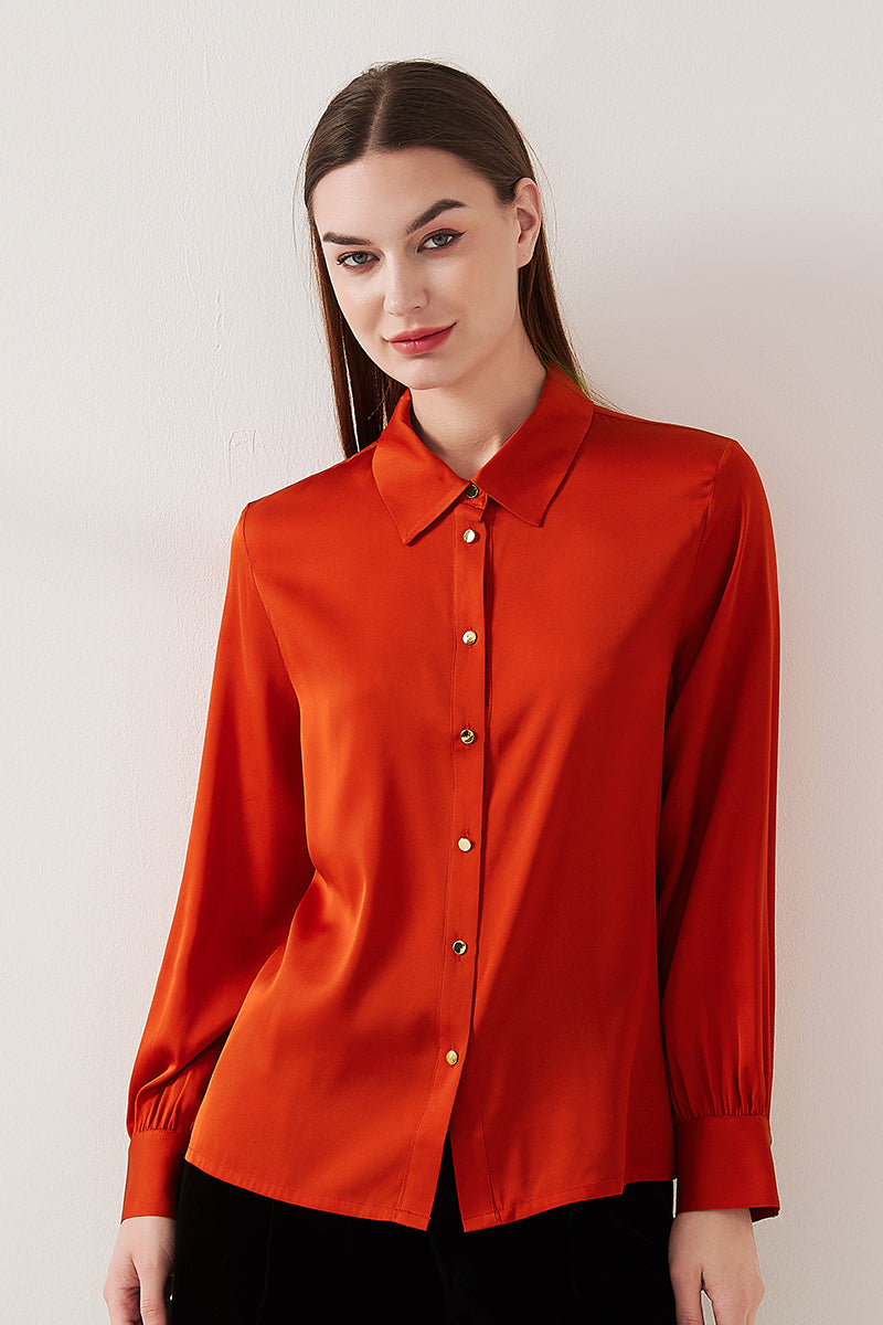 Stretch silk double joe shirt