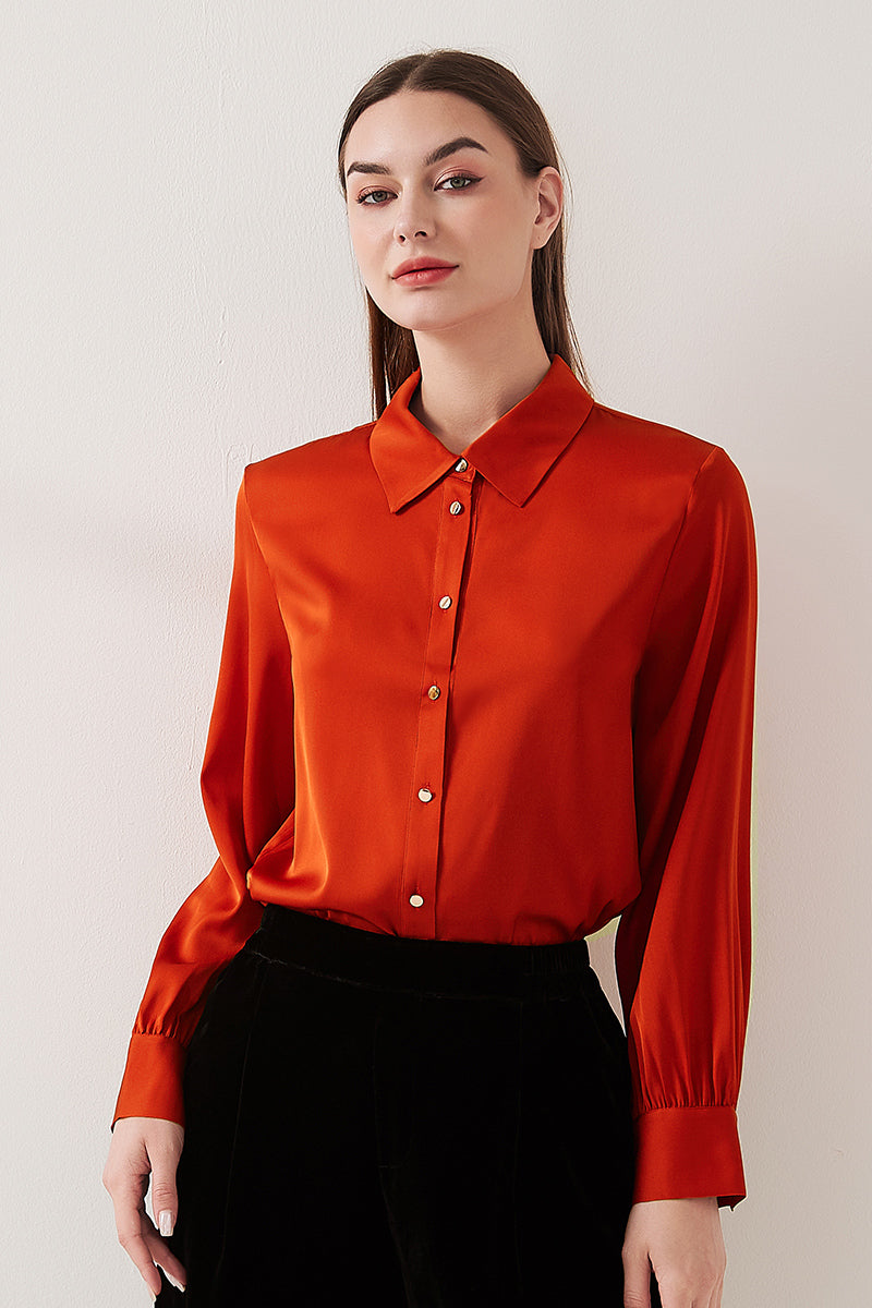 Stretch silk double joe shirt