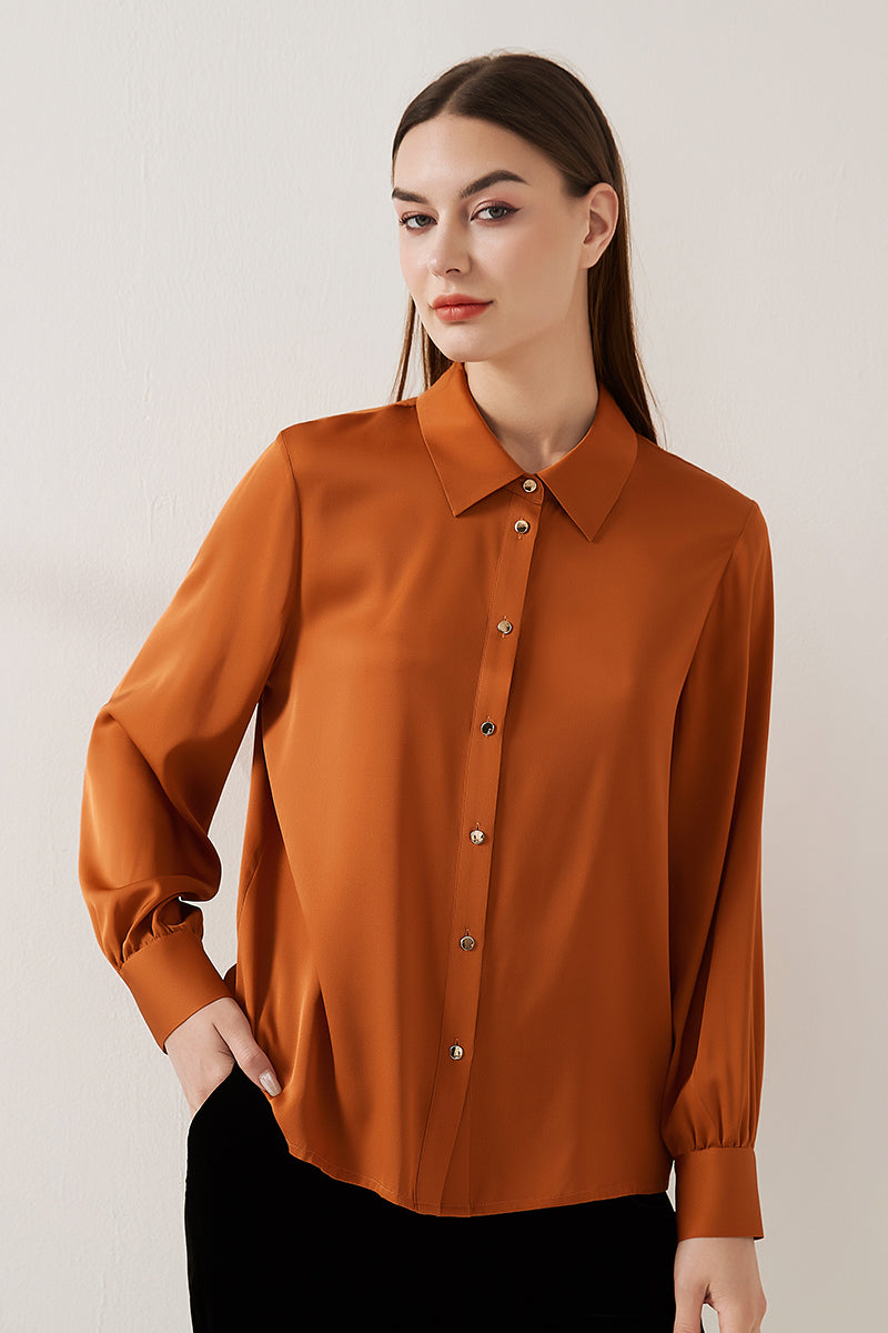 Stretch silk double joe shirt