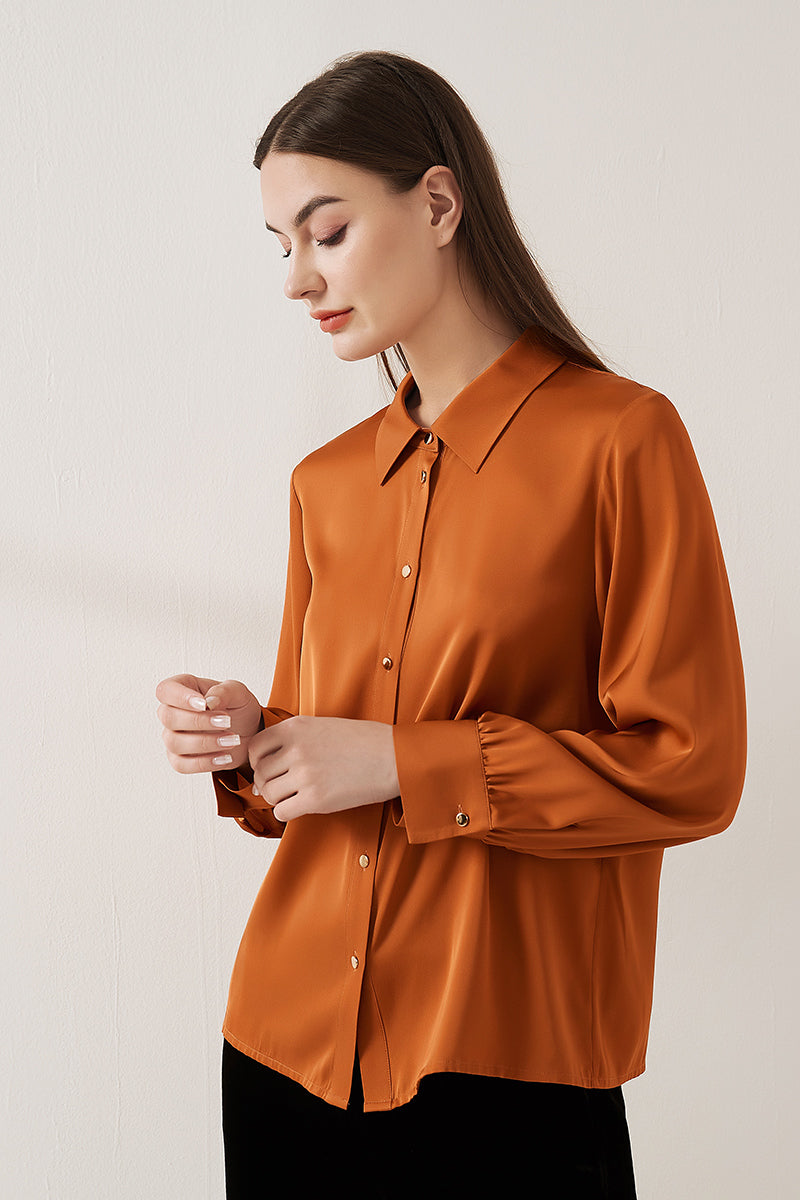 Stretch silk double joe shirt
