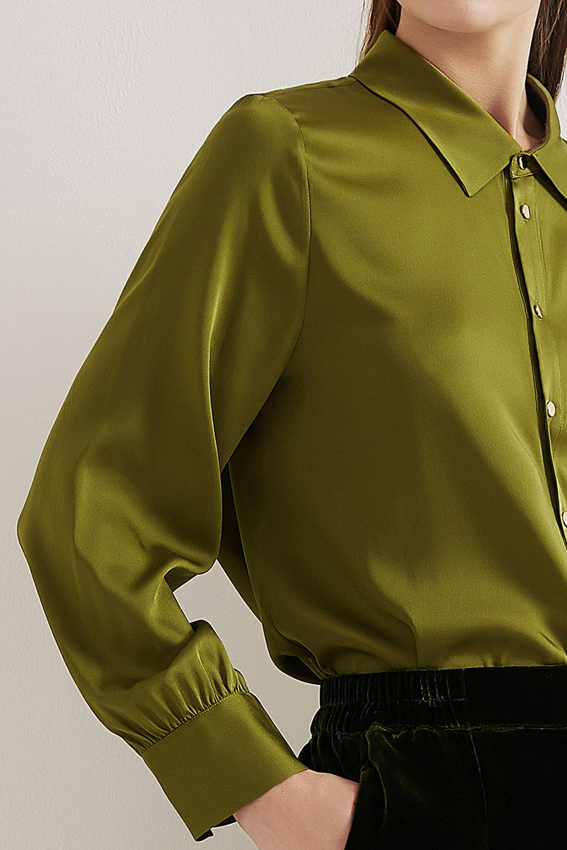 Stretch silk double joe shirt