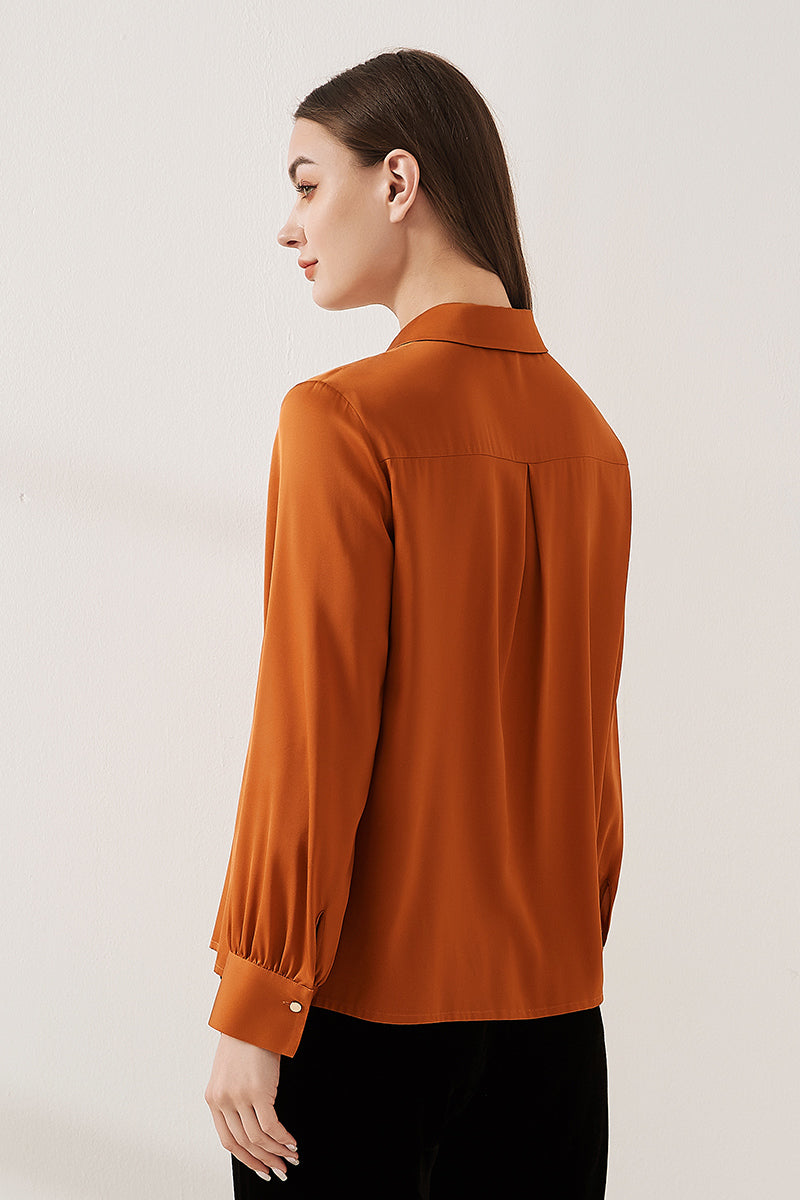 Stretch silk double joe shirt