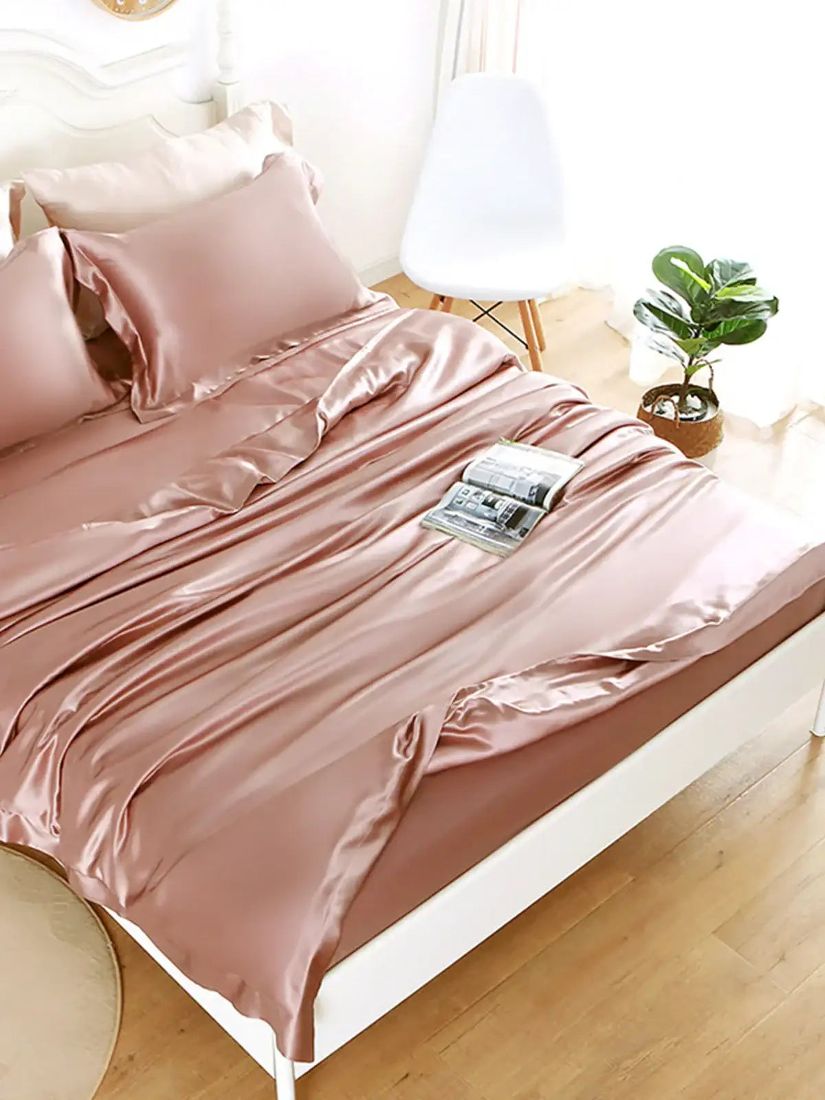 19 Momme 100% Mulberry Silk Fitted Sheet - JANCESILK
