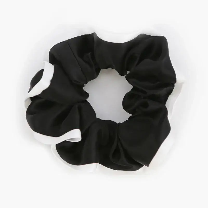 Contrast Color Silk Scrunchies