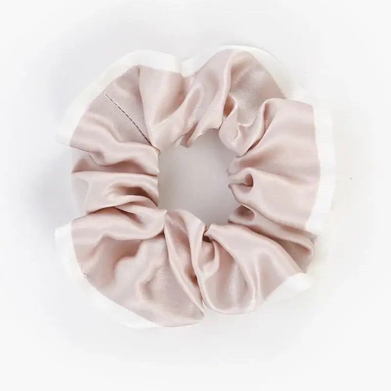 Contrast Color Silk Scrunchies