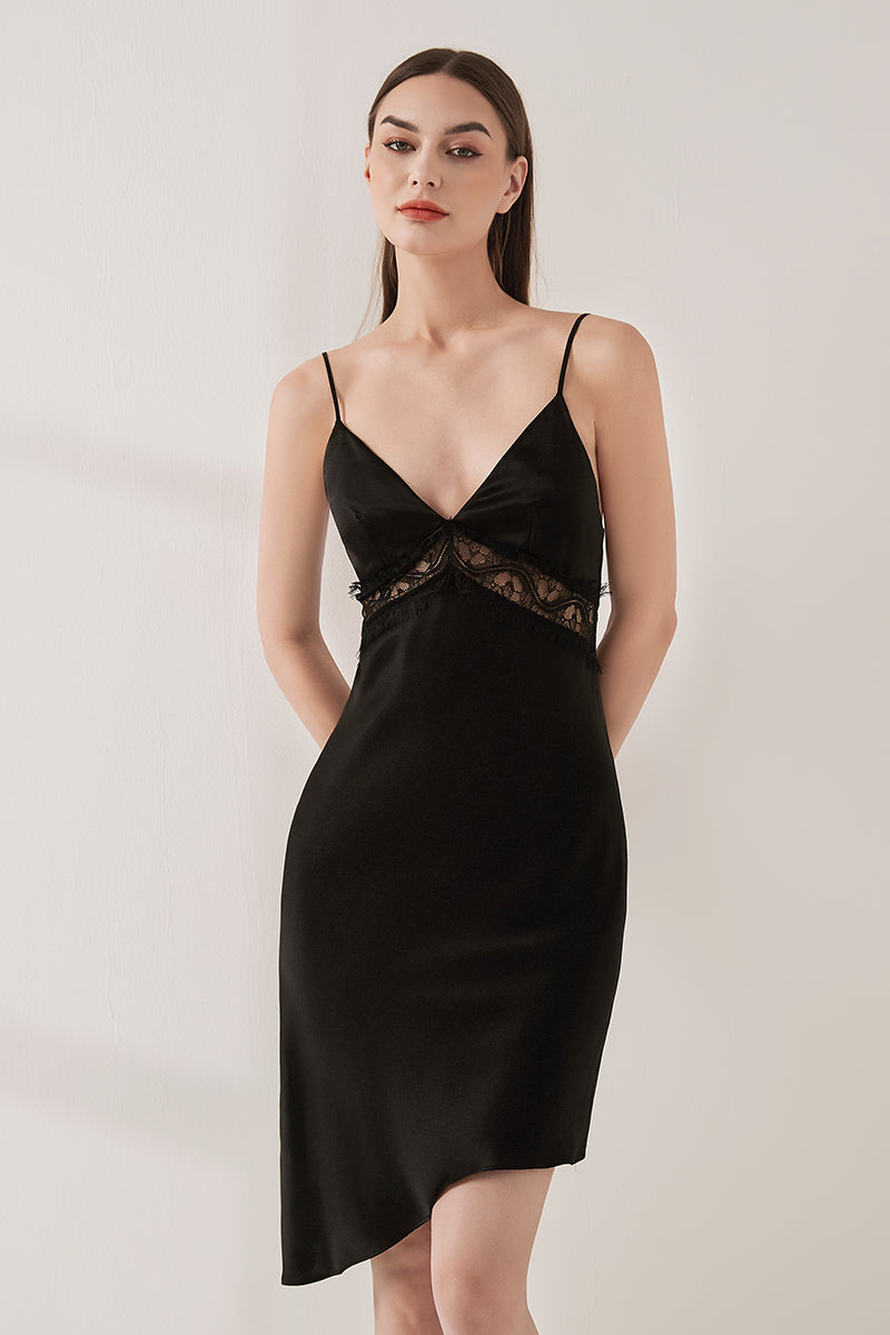 Lace patchwork elegant suspender skirt