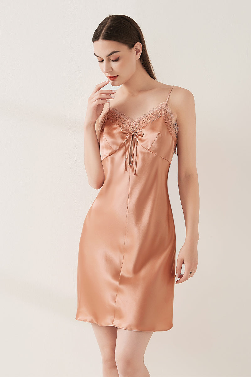 Lace Bow Smart Suspender Skirt