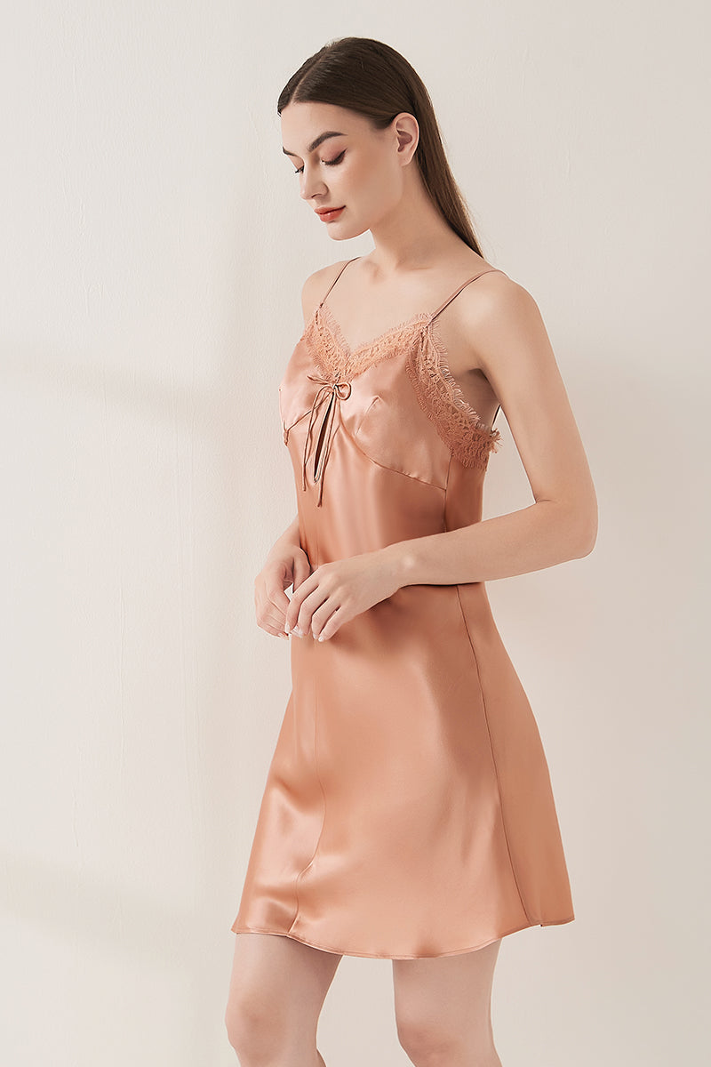 Lace Bow Smart Suspender Skirt