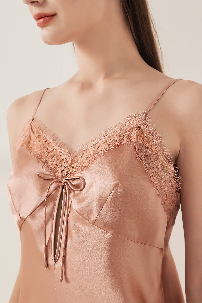 Lace Bow Smart Suspender Skirt