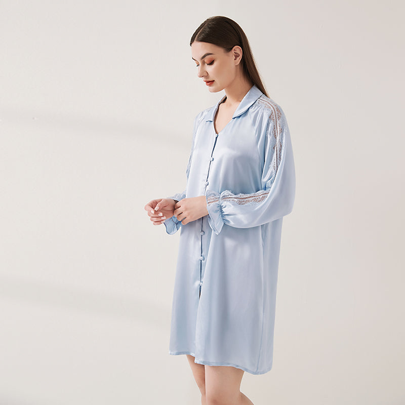 Lace Panel Raglan Sleeve Nightdress
