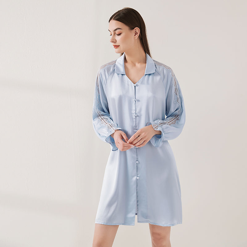 Lace Panel Raglan Sleeve Nightdress