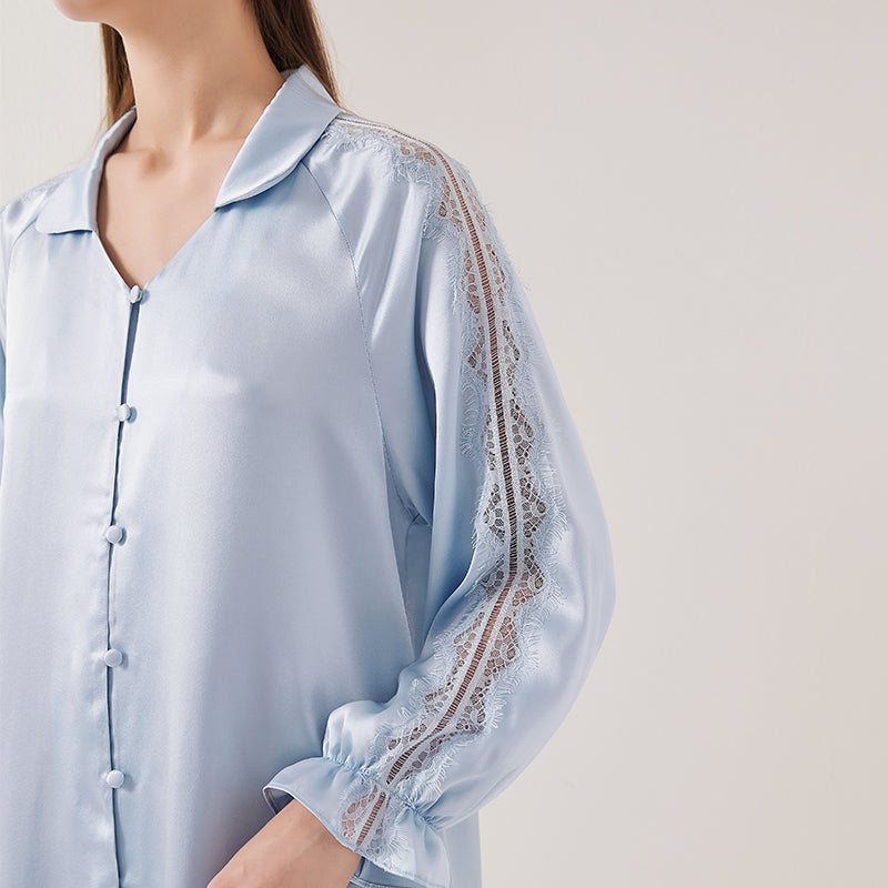 Lace Panel Raglan Sleeve Nightdress