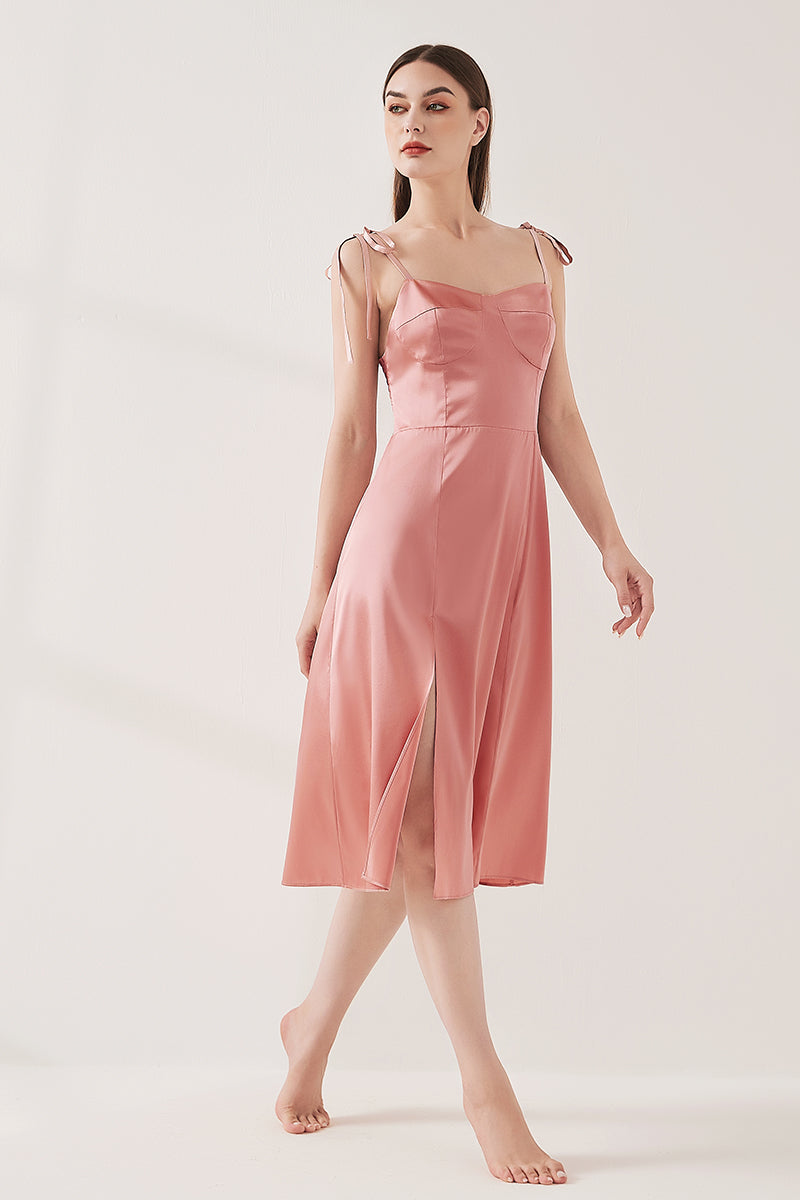 Tie-Sleeve Slip Dress
