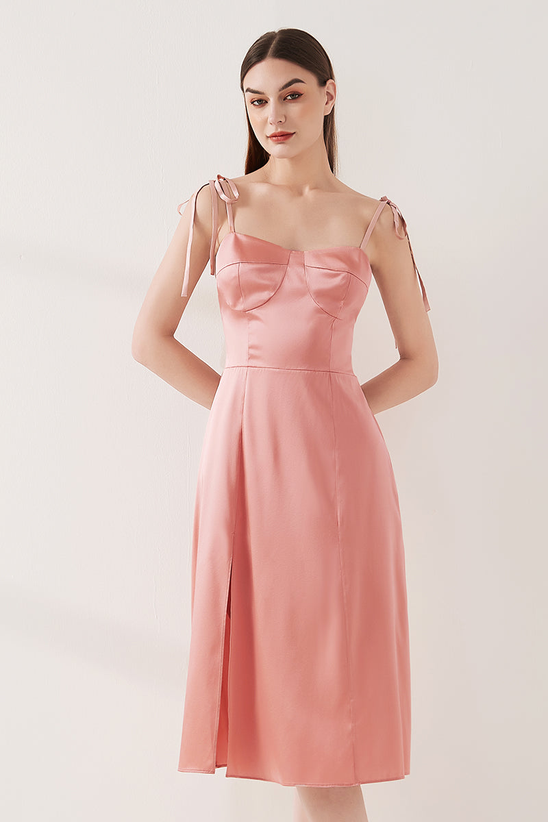 Tie-Sleeve Slip Dress