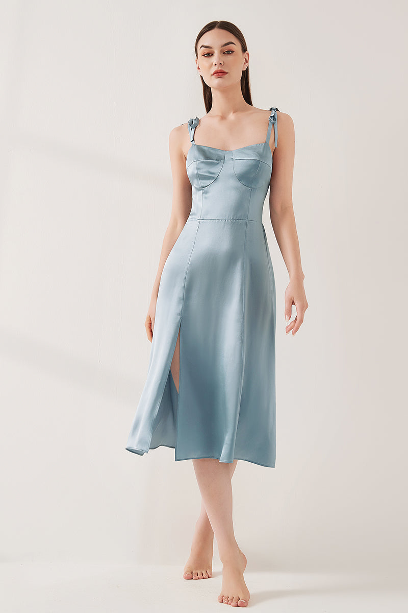 Tie-Sleeve Slip Dress