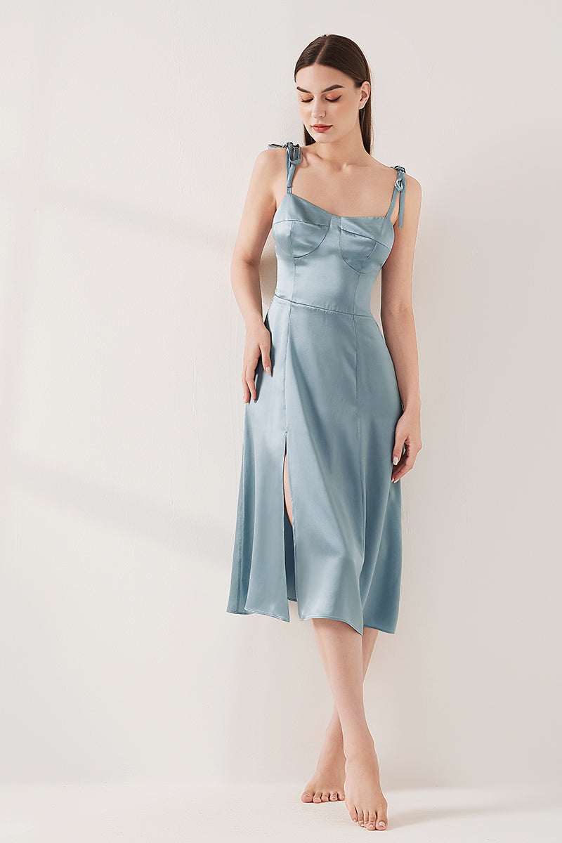 Tie-Sleeve Slip Dress