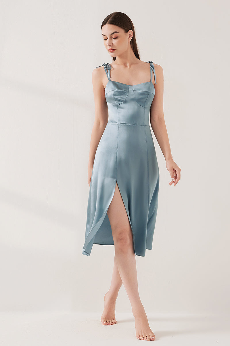 Tie-Sleeve Slip Dress