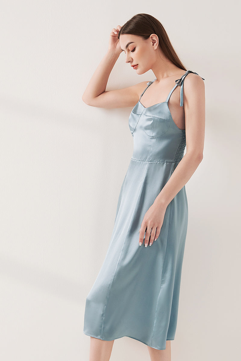 Tie-Sleeve Slip Dress