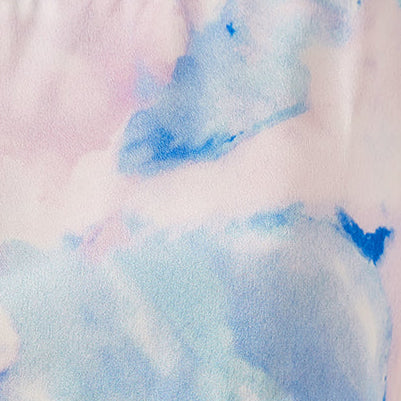 Watercolor print suspender skirt
