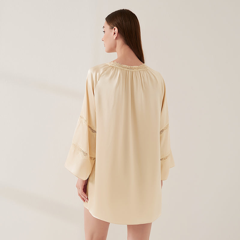 Lace pleated nightdress