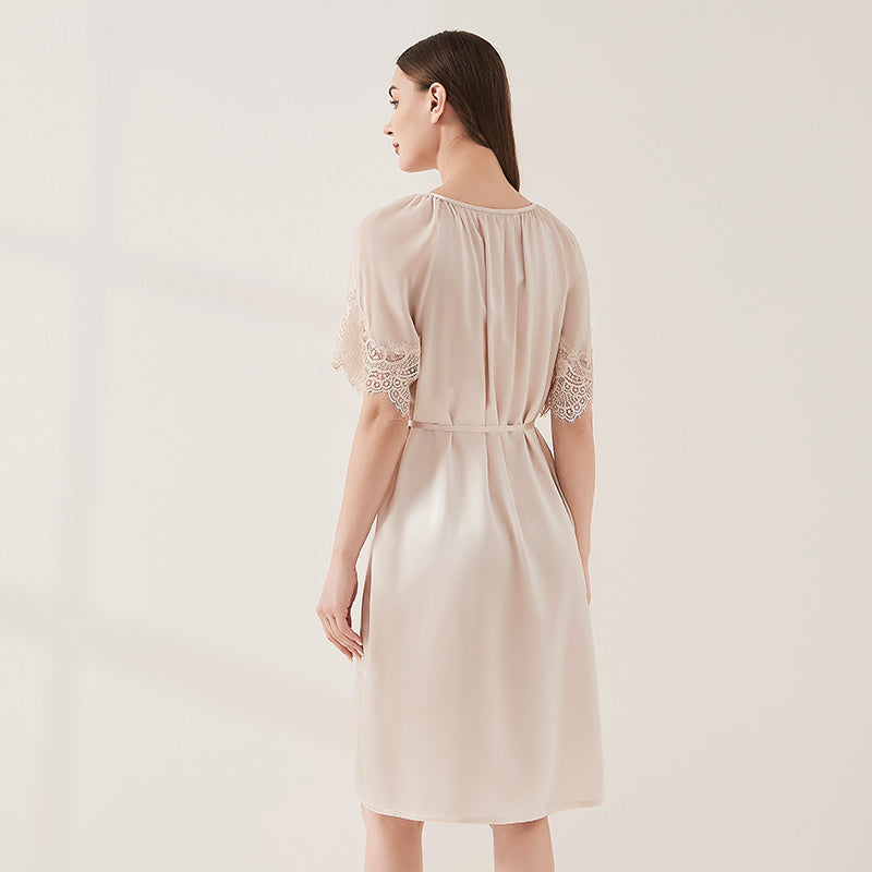Lace Georgette Tie Nightdress