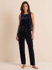 Silk Velvet Vest Set#color_Deep Purple