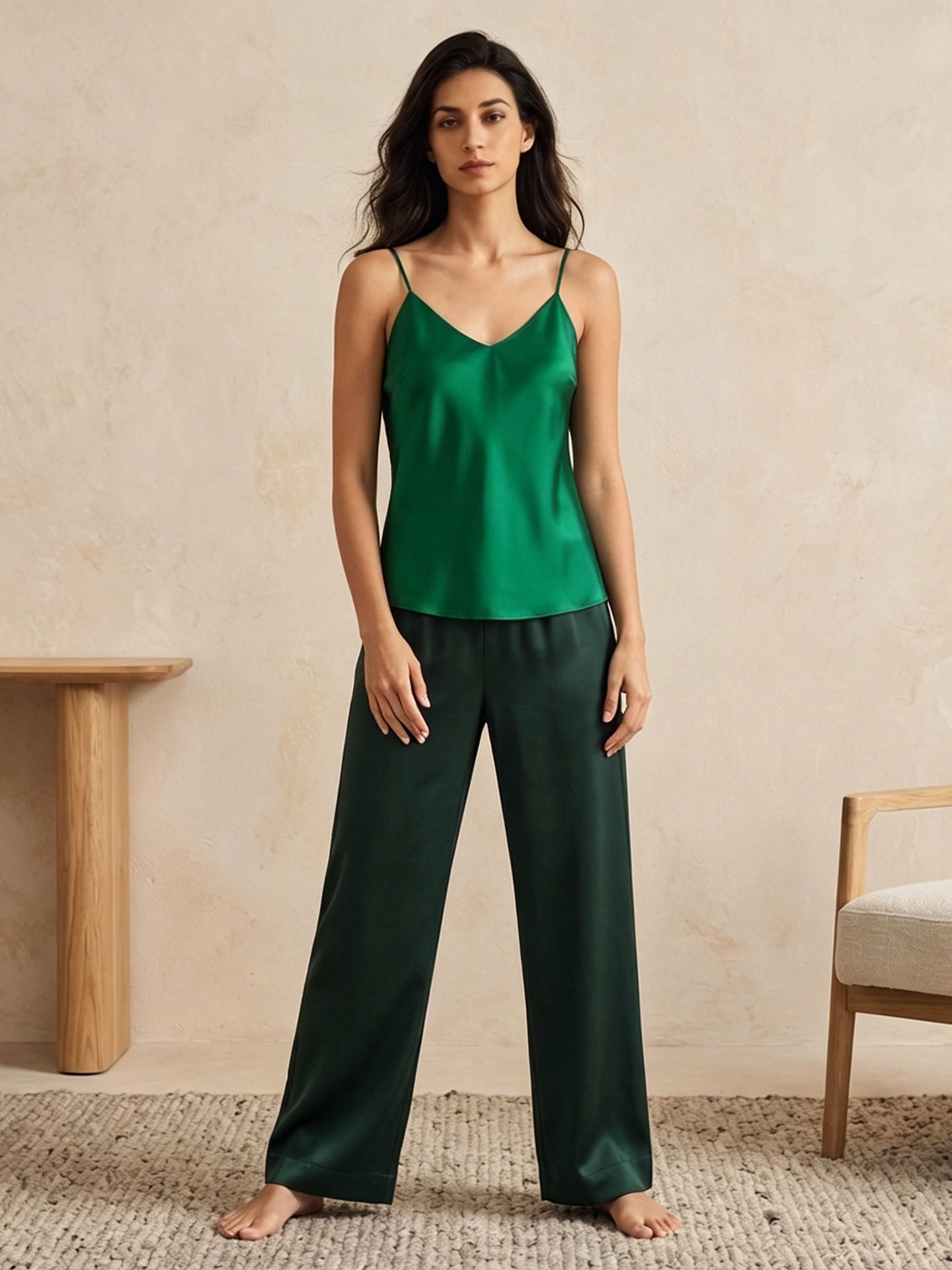 Silk Stretch Satin Camisole Top