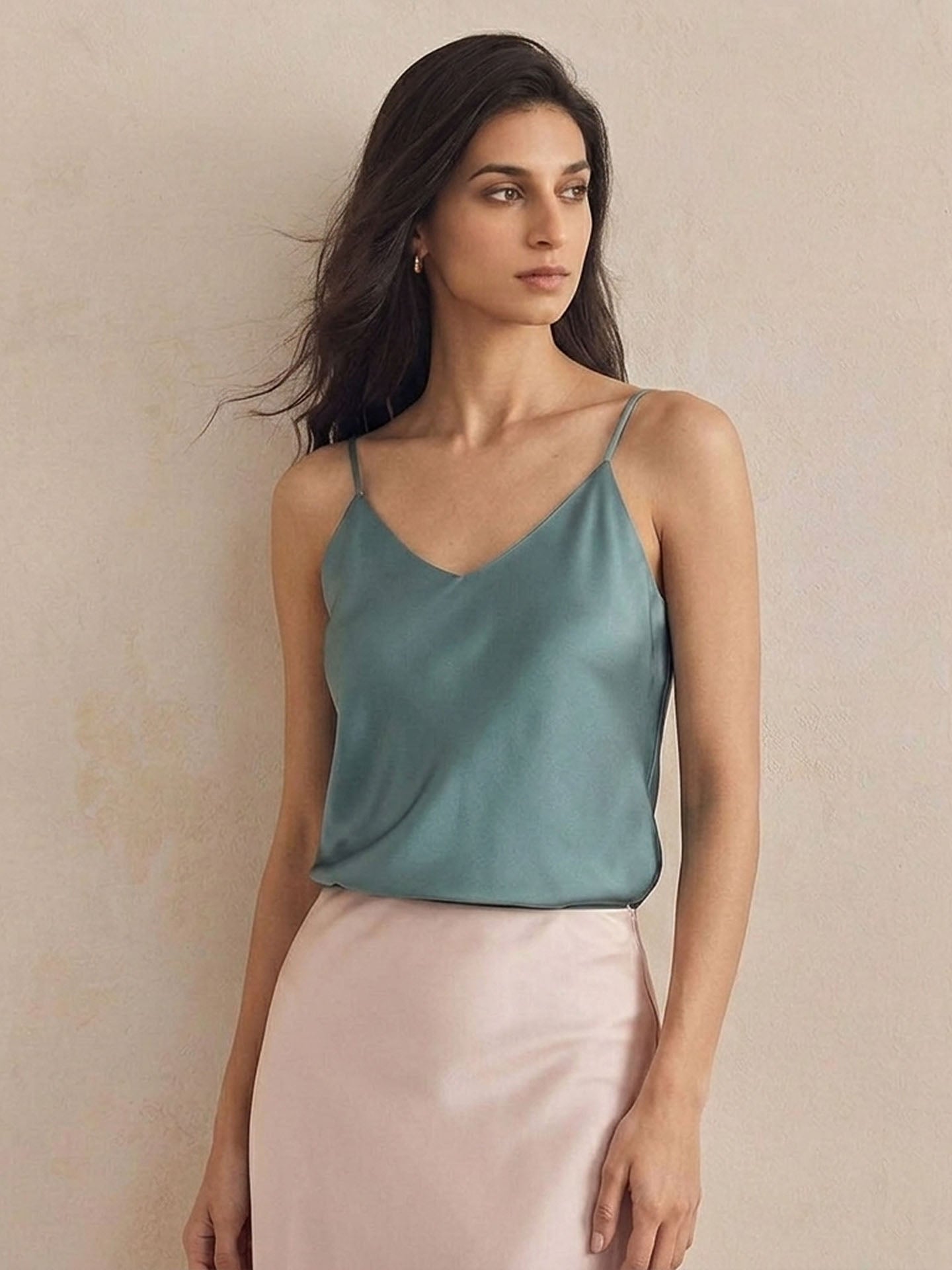Silk Stretch Satin Camisole Top