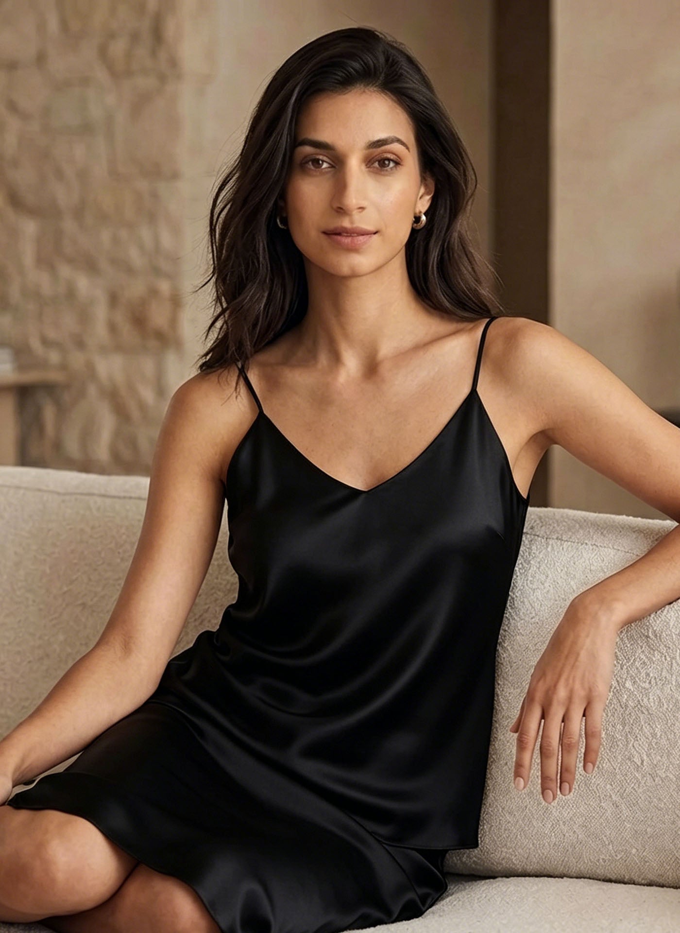 Silk Stretch Satin Camisole Top