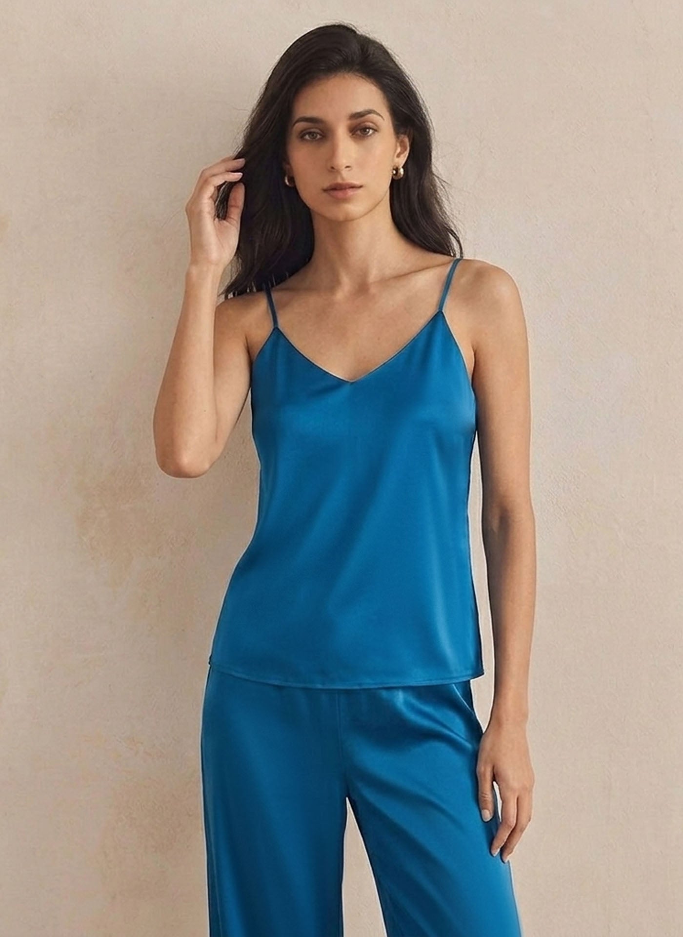 Silk Stretch Satin Camisole Top