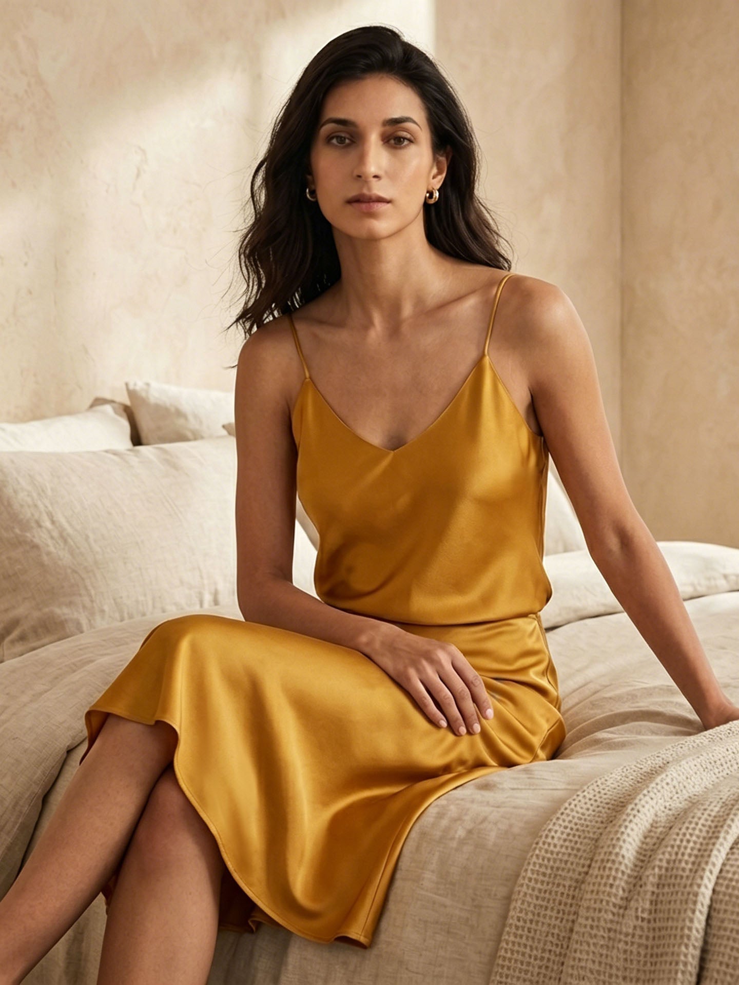 Silk Stretch Satin Camisole Top