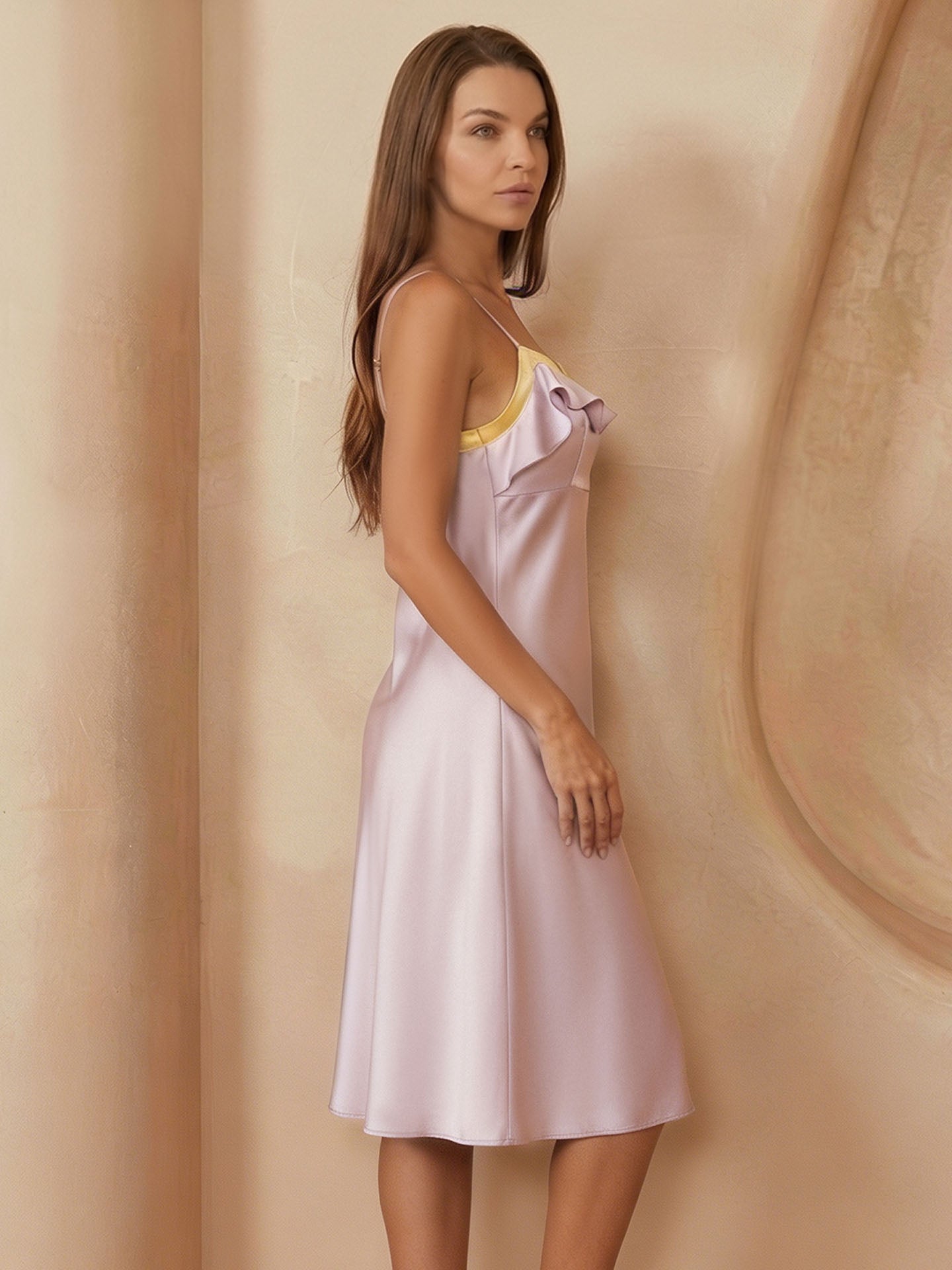 Sexy hollow back suspender skirt #color_Lilac