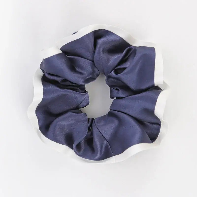 Contrast Color Silk Scrunchies